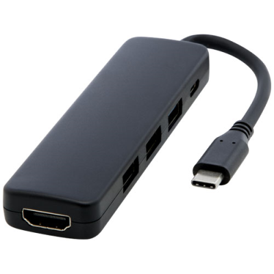 LOOP RCS RECYCLED PLASTIC MULTIMEDIA ADAPTER USB 2,0-3,0 with Hdmi Port