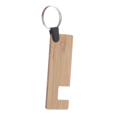 MOBILE PHONE HOLDER KEYRING in Natural