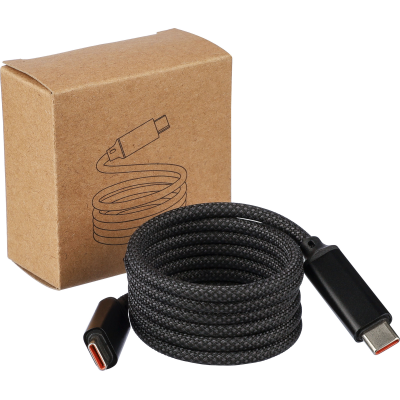 NYLON CHARGER CABLE in Black