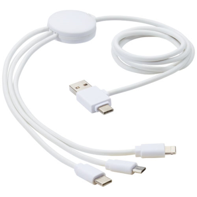 PURE 5-IN-1 CHARGER CABLE with Antibacterial Additive in White