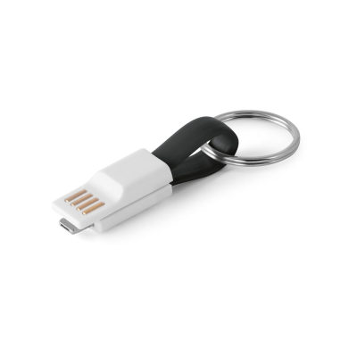 RIEMANN USB CABLE with 2 in 1 Connector in ABS & PVC in Black