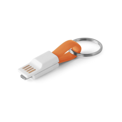 RIEMANN USB CABLE with 2 in 1 Connector in ABS & PVC in Orange