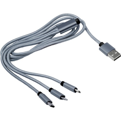 THE DANBURY - USB CHARGER CABLE in Silver