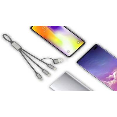 TRIDENT 2 RPET 3-IN-1 CABLE in Graphite Grey