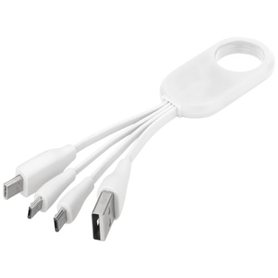 TROUP 4-IN-1 CHARGER CABLE with Type-C Tip in White