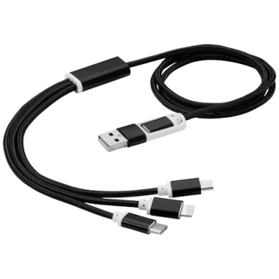 VERSATILE 5-IN-1 CHARGER CABLE in Solid Black