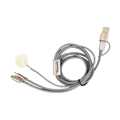 WOVEN MULTI-CABLE with Apple Watch Charger