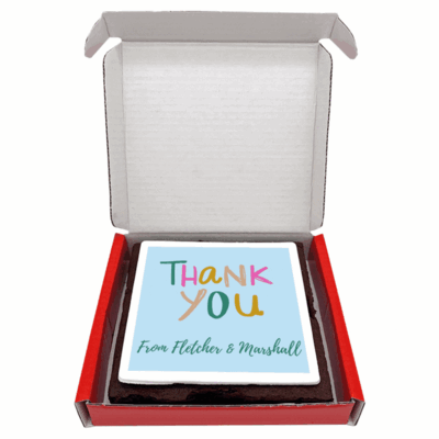 MAILING BROWNIE with Edible Branding (10Cm Letterbox)
