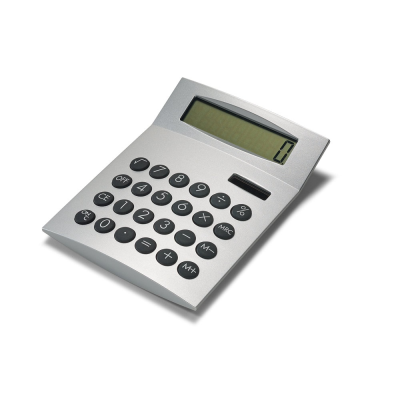 ENFIELD 8-DIGIT PS CALCULATOR in Satin Silver