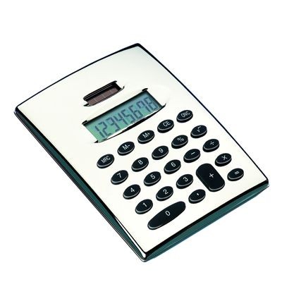 JUMBO METAL DESK CALCULATOR in Silver