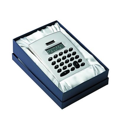 JUMBO METAL DESK CALCULATOR in Silver