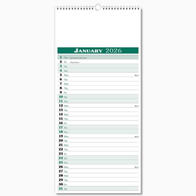 APPOINTMENT MEMO SLIM LINE WALL CALENDAR