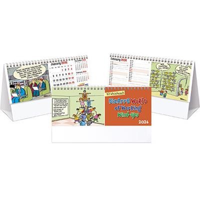 BIZARRE WORLD OF WORKING WIND UPS DESK CALENDAR
