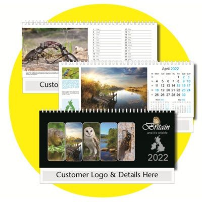 BRITAIN & WILDLIFE PICTORIAL DESK TENT CALENDAR