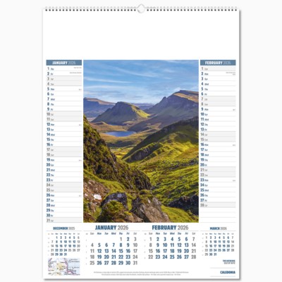 CALEDONIA 6 LEAF WALL CALENDAR