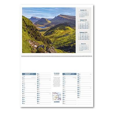 CALEDONIA CENTRAL SPIRAL WALL CALENDAR