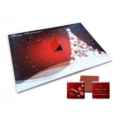 CHRISTMAS ADVENT CALENDAR BOX With 24 Personalised Neapolitan Chocolates