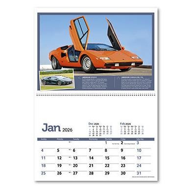 CLASSIC MARQUES - PAST & PRESENT CENTRAL SPIRAL WALL CALENDAR