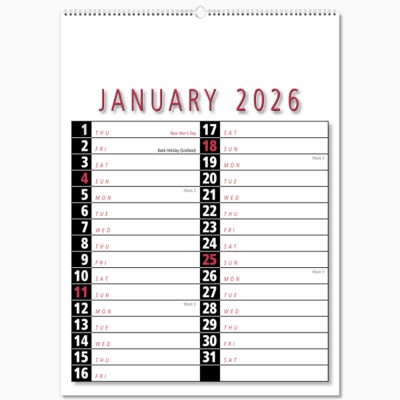 COMMERCIAL ENGAGEMENT WALL CALENDAR