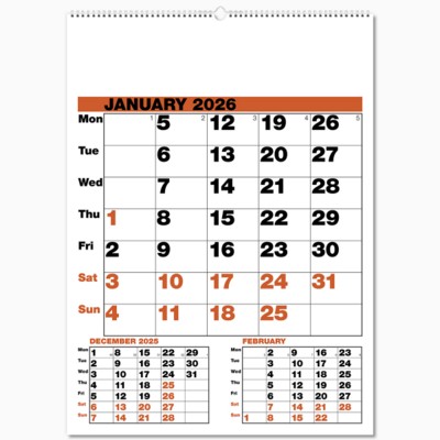 DATE FINDER WALL CALENDAR