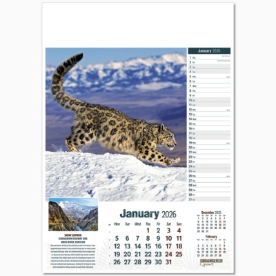 ENDANGERED SPECIES WALL CALENDAR