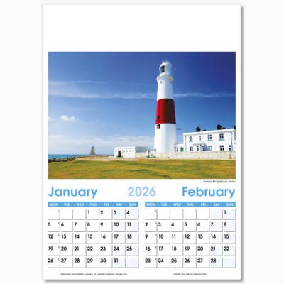 ENGLAND OPTIMA WALL CALENDAR 7 LEAF