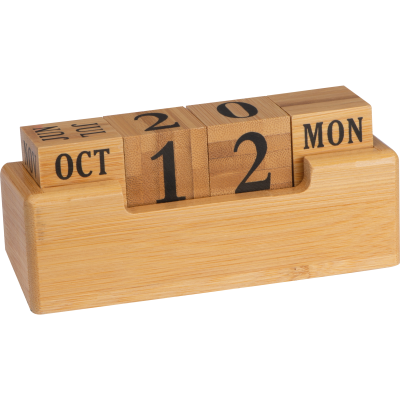 EVERLASTING BAMBOO DESK CALENDAR in Beige