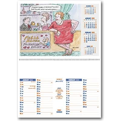 FUNNY BUSINESS CENTRAL SPIRAL WALL CALENDAR