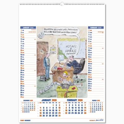 FUNNY BUSINESS PICTORIAL MEMO WALL CALENDAR