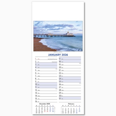 GALLERY OF BRITAIN SLIM LINE WALL CALENDAR