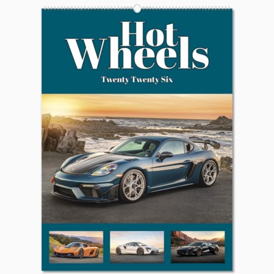 HOT WHEELS 8 LEAF WALL CALENDAR