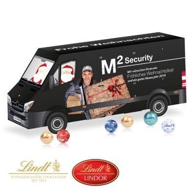 LINDT PERSONALISED 3D VAN SHAPE ADVENT CALENDAR