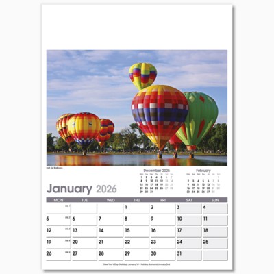 ON THE MOVE OPTIMA WALL 13 LEAF CALENDAR