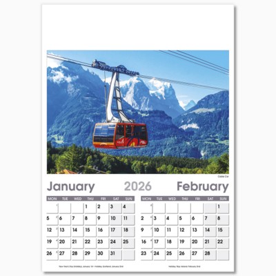 ON THE MOVE OPTIMA WALL CALENDAR 7 LEAF