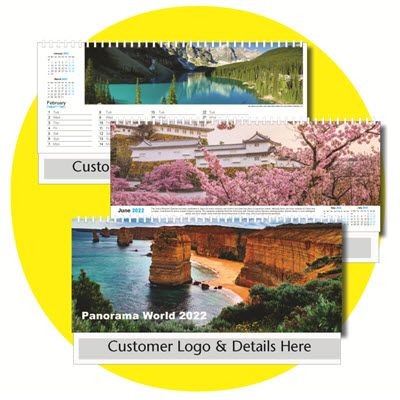 PANORAMA PICTORIAL DESK TENT CALENDAR