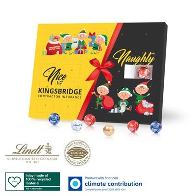 PERSONALISED ADVENT CALENDAR with Gourmet Lindt Filled Chocolate