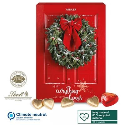 PERSONALISED LINDT CHOCOLATE HEART WALL CALENDAR