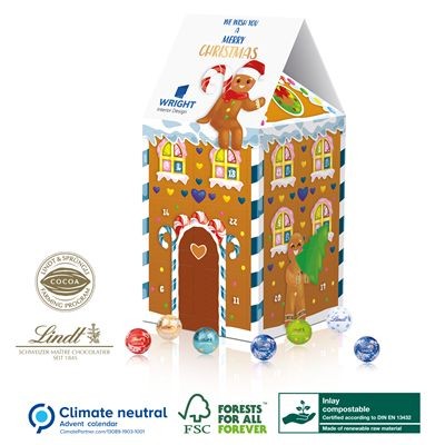 PERSONALISED LINDT XL HOUSE ADVENT CALENDAR