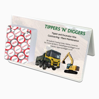 PVC ENCAPSULATED INSERT DESK EASEL CALENDAR