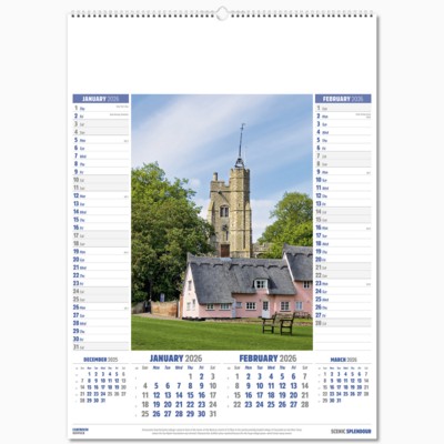 SCENIC SPLENDOUR PICTORIAL MEMO WALL CALENDAR