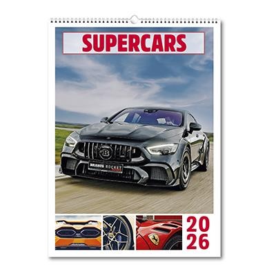SUPERCARS MEMO WALL CALENDAR