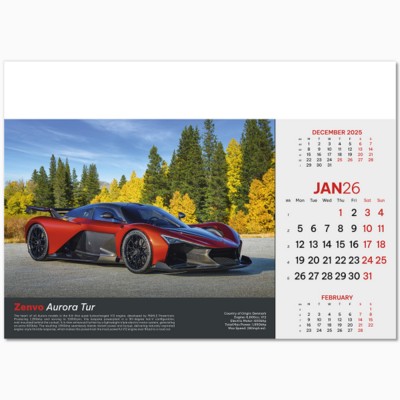 SUPERCARS WALL CALENDAR