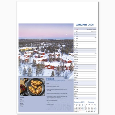 TASTE FOR TRAVEL WALL CALENDAR
