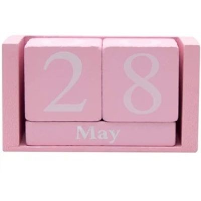 WOOD PERPETUAL CALENDAR - PROMOTIONAL CORPORATE GIFT