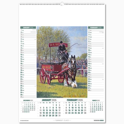 WORKING HORSE MEMO WALL CALENDAR