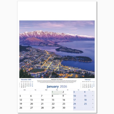 WORLD BY NIGHT WALL CALENDAR