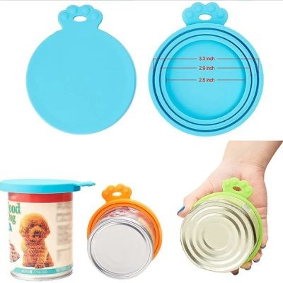 REUSABLE SILICONE COVER PET FOOD CAN LID