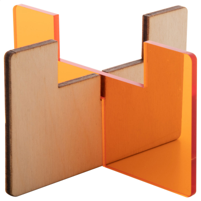 CANDLE HOLDER in Clear Transparent Orange