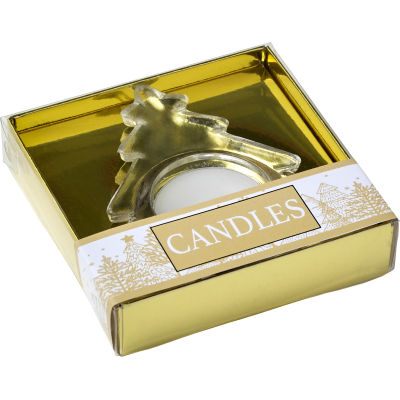 CHRISTMAS TREE CANDLE HOLDER in Gold