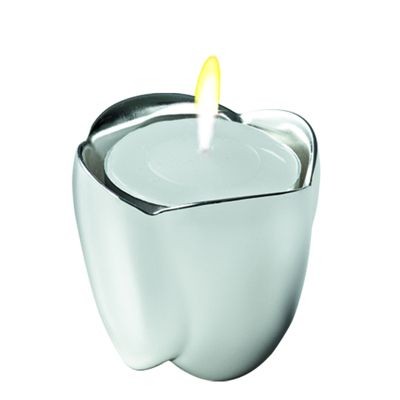 FIORE METAL TEA LIGHT CANDLE HOLDER in Silver